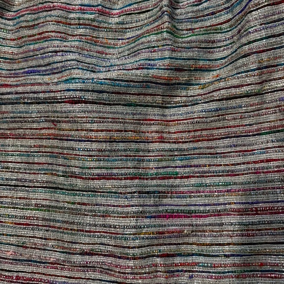 EIGHT SIXTY Metallic Holiday Party Silk Blend Mini Skirt - Picture 13 of 14